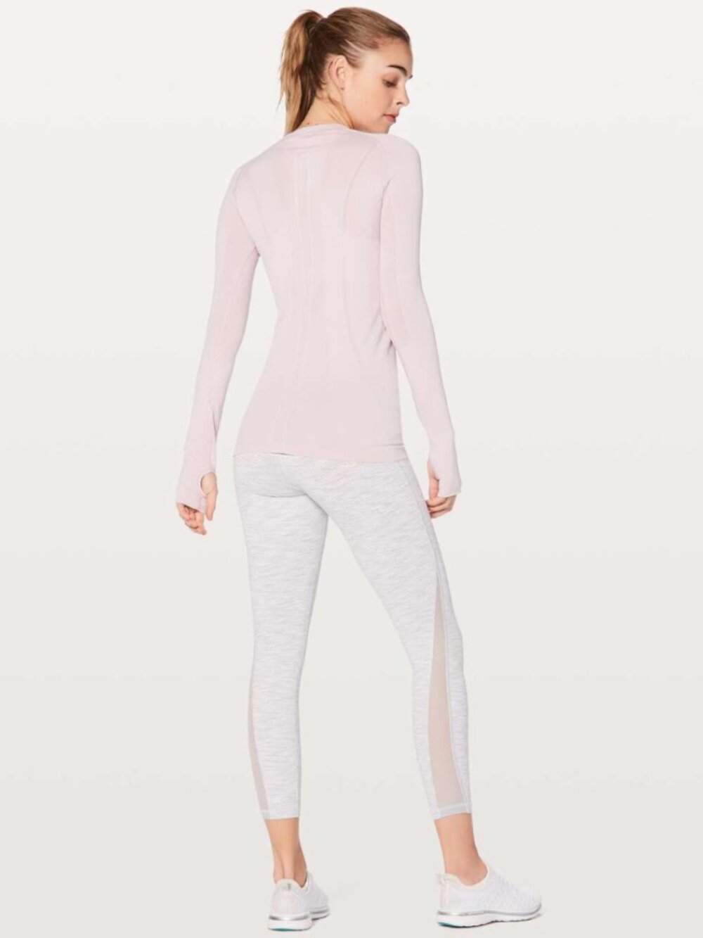 ⬇️ Lululemon Swiftly Tech Long Sleeve Porcelain Pink Size 8 - Picture 8 of 10